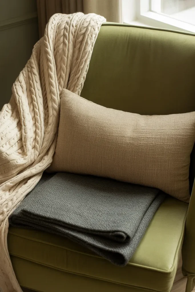  reading nook pillow and throw blanket styling ideas with layered textures and neutral tones