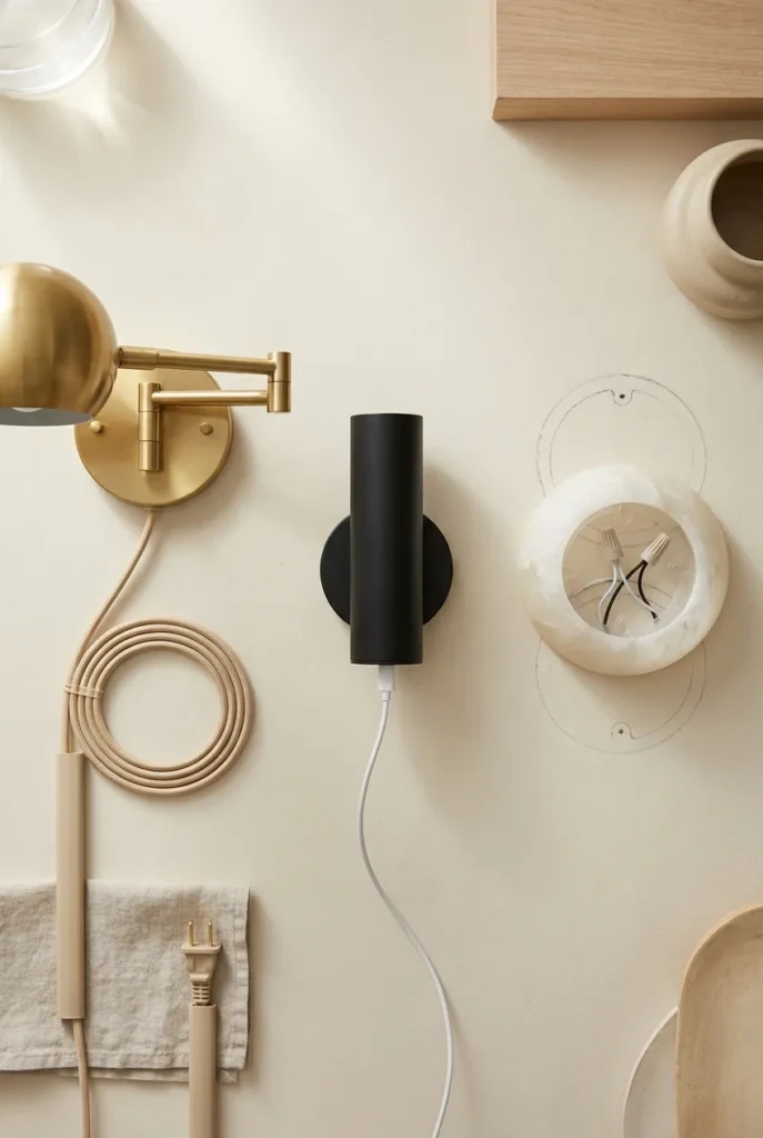Three reading nook wall sconce install types plug-in, battery operated, and hardwired.